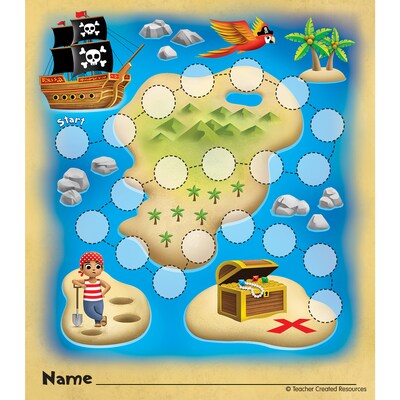 Teacher Created Resources Treasure Hunt Reward Trackers with Stickers, 5.25" x 6", Multicolored, 3 Packs/Bundle (TCR6865-3)