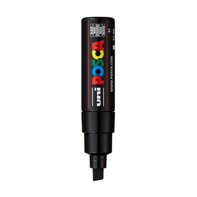 POSCA PC-8K Water Based Paint Marker, Broad Chisel Tip, Black, 2/Pack (UBCPC8KBLACK-2)