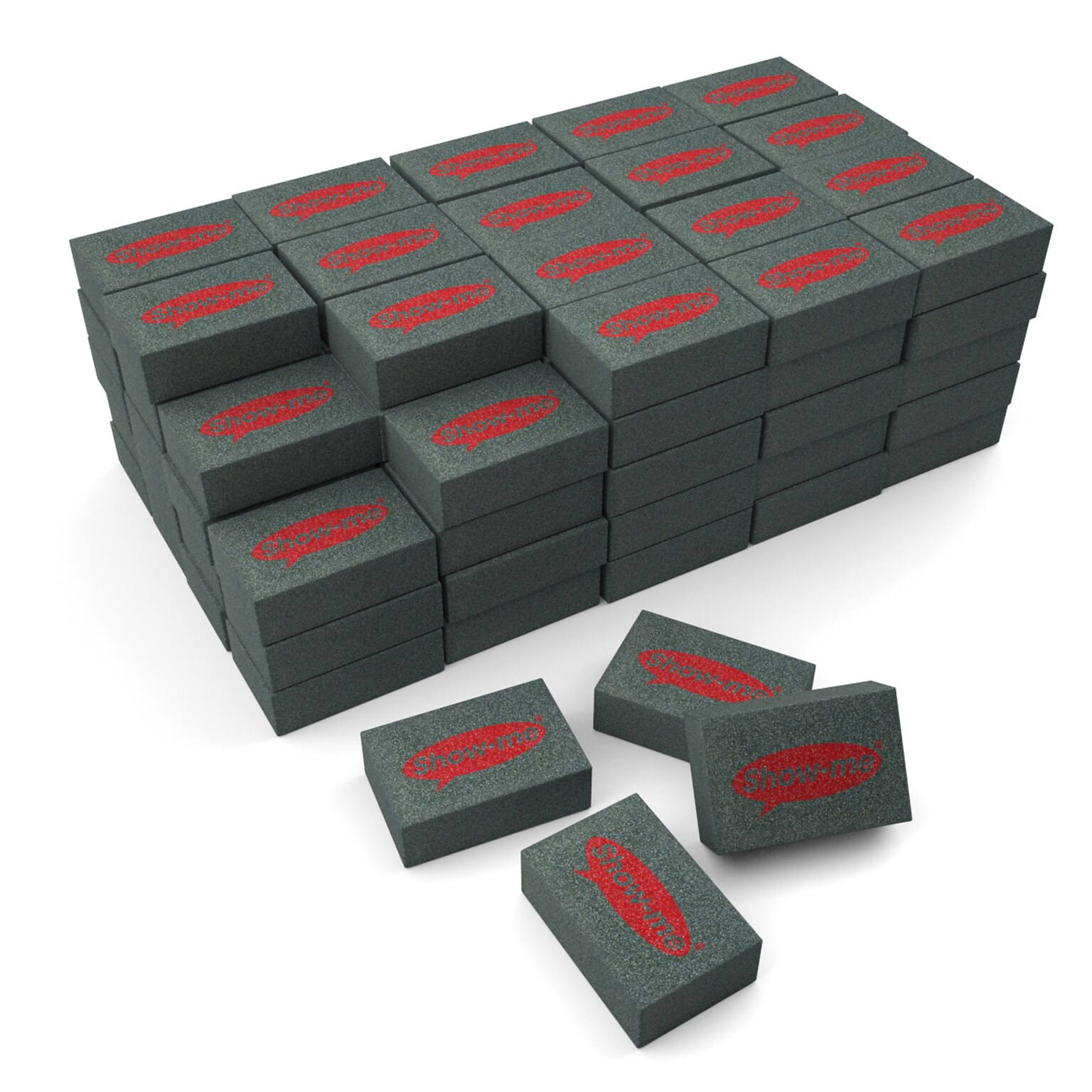 Show-me Mini Foam Erasers, Gray, 100/Pack (EPTMFE100)