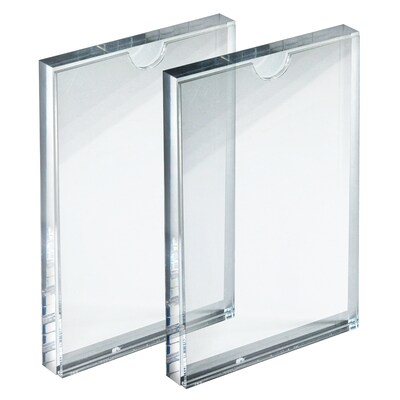 Azar Card Holder, Desktop/Countertop, Top Loading Acrylic, 2/Pack (104552-2PK)