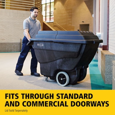 Rubbermaid Commercial Cube Truck, 450 lb. Capacity, Black (FG9T1300BLA)