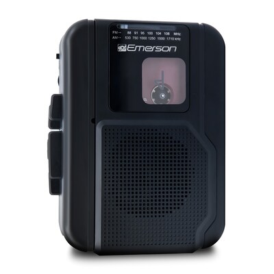 Emerson Bluetooth Portable Cassette Player & Recorder, Black (EPC-1001)