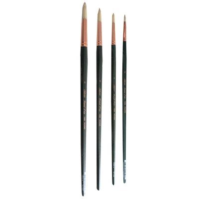 Silver Brush Natural Hog Bristle, Round Brush, 4/Pack (SLVGP1067)