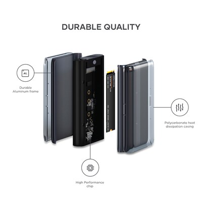 Satechi USB4 Pro External Hard Drive Enclosure, SSD, Space Gray (ST-EU4NPM)