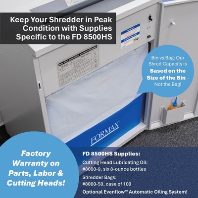 Formax 8500HS 5-Sheet Cross-Cut High-Security Office Shredder (FD8500HS)