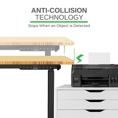 Uncaged Ergonomics Rise Up Electric Adjustable Height Desk Frame, Black (Rub)