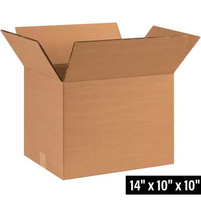 14 x 10 x 10 Heavy Duty Shipping Boxes, 48 ECT, 15/Bundle (HD141010DW)