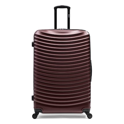 DUKAP Adly 33.27" Hardside Suitcase, 4-Wheeled Spinner, TSA Checkpoint Friendly, Wine (DKADL00XL-WIN)