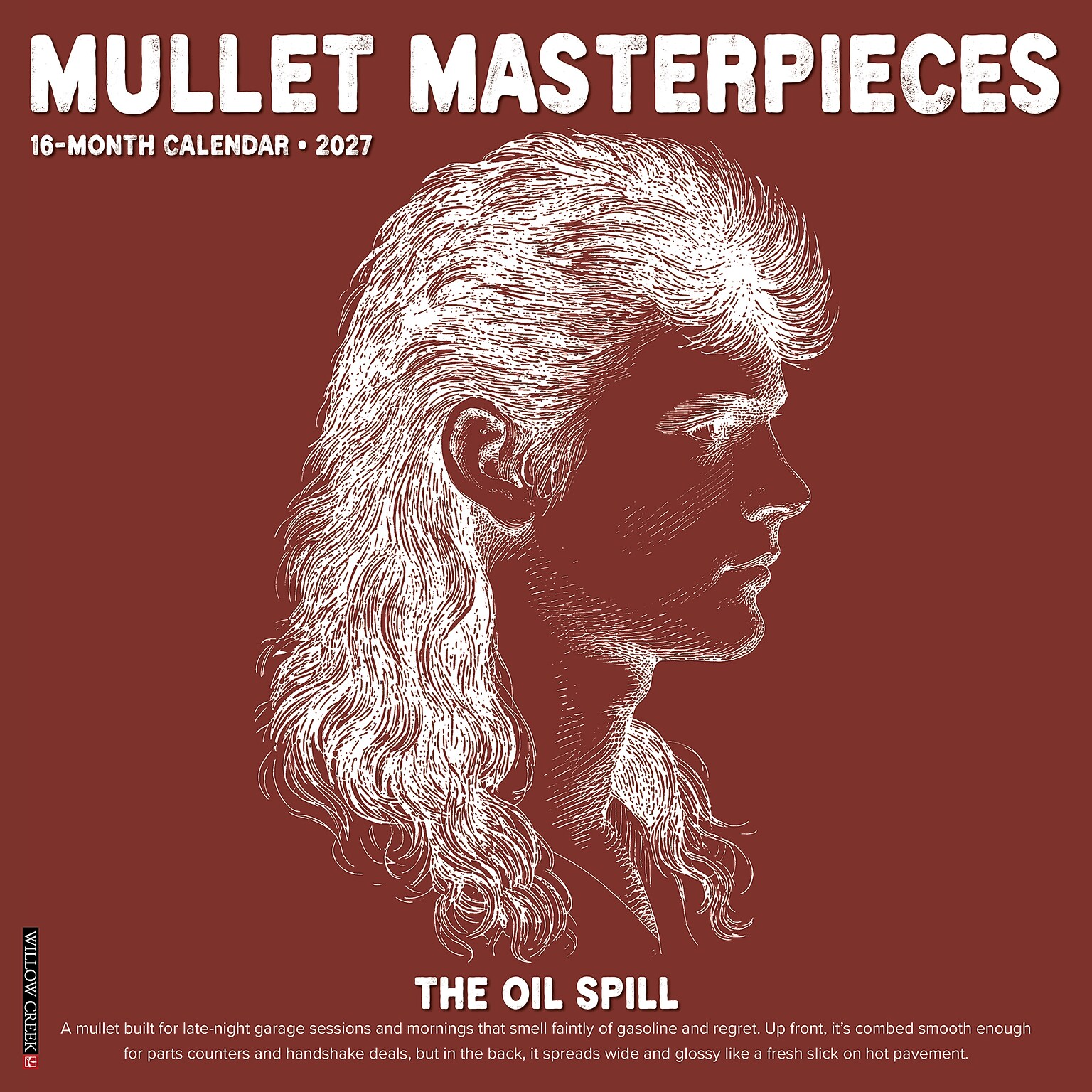 2027 Willow Creek Mullet Masterpieces 12 x 12 Monthly Wall Calendar, Assorted Colors (61367)