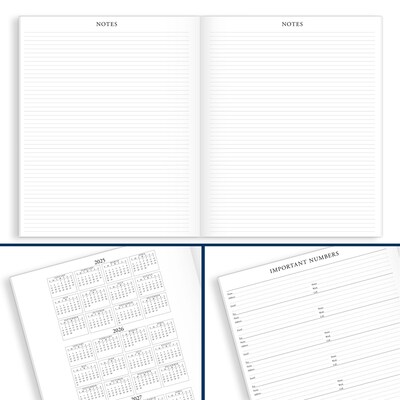 2026 AT-A-GLANCE Executive 11" x 9" Monthly Padfolio Refill, White/Black (70-909-10-26)