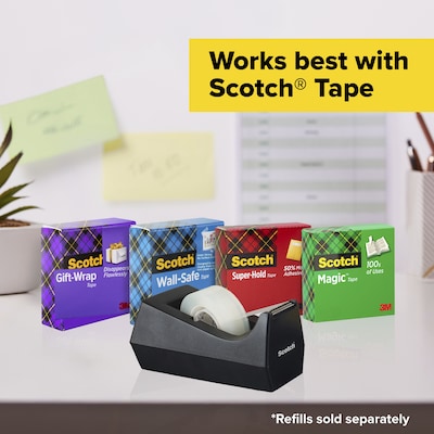 Scotch Desktop Dispenser, 1"Core, Black (MMMC38BK)