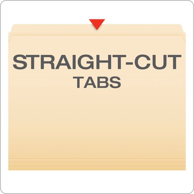 Pendaflex Recycled Heavy Duty File Folder, Straight Cut, Letter Size, Manila, 100/Box (R752)