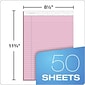 TOPS Prism+ Notepads, 8.5" x 11.75", Wide, Pink, 50 Sheets/Pad, 12 Pads/Pack (63150)