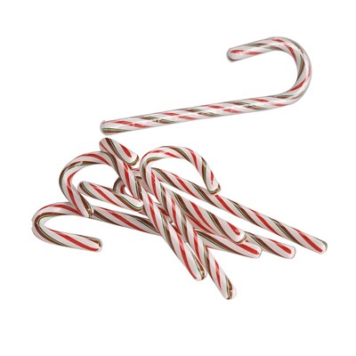 HERSHEY'S Chocolate Mint Flavored Christmas Candy Canes Box, 5.28 oz, 12/Box (HEC01389)