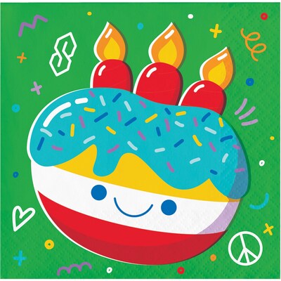 Creative Converting Bubbly Birthday Tableware Kit, Multicolored, Serves 8 (DTC9502E2A)