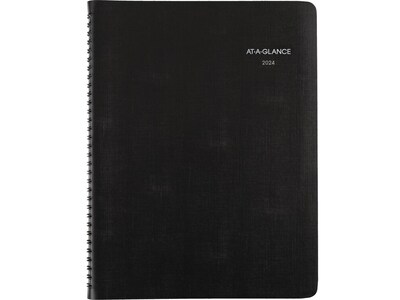 2024 AT-A-GLANCE QuickNotes 8 x 11 Weekly & Monthly Planner, Black (760352-05-24)