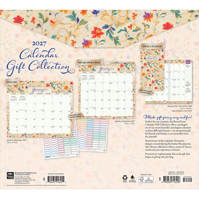 2027 BrownTrout Tuscan Delight 14.25 x 13 Monthly Calendar, Assorted Colors (9798330716258)