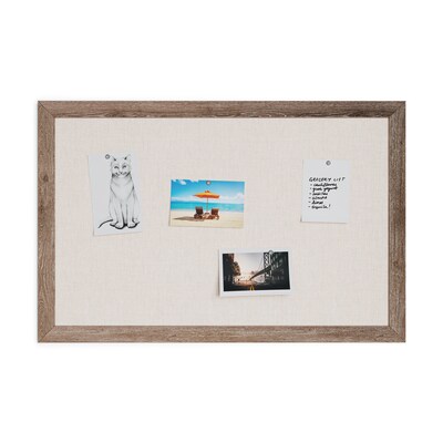 U Brands Linen Bulletin Board, Wood Frame, 3' x 2' (4891U00-01)