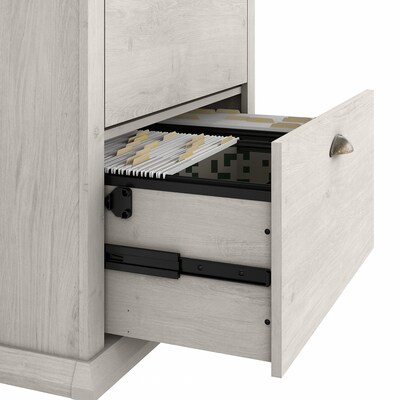 Bush Furniture Yorktown 2-Drawer Lateral File Cabinet, Letter/Legal, Linen White Oak, 30.98" (WC40480-03)