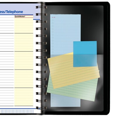 2026 AT-A-GLANCE QuickNotes 5" x 8" Daily & Monthly Appointment Book, Faux Leather Cover, Black (76-04-05-26)