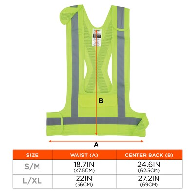 Ergodyne GloWear 8142BA High Visibility Safety Vest, ANSI Class O1, Lime, L/XL (27021)