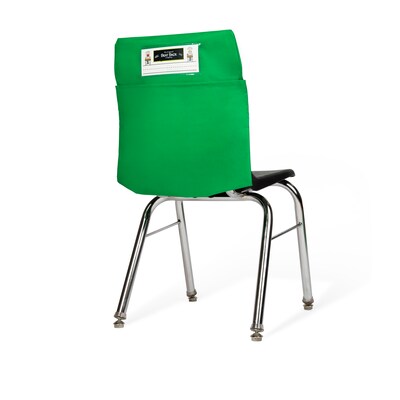 Seat Sack Seat Storage, 16" x 9" x 2.5", Green, 10/Pack (20114BUNDLE)