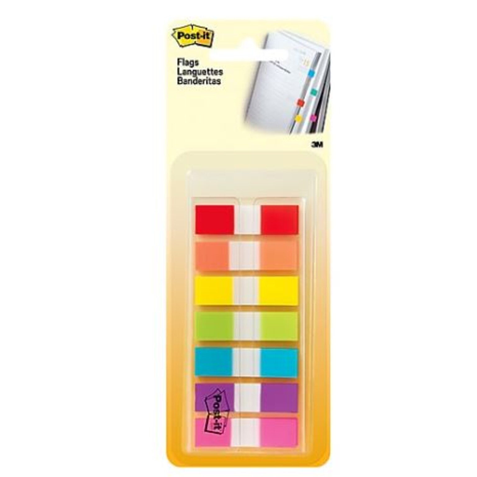 Post-it® Flags, .47 x 1.7, Assorted Colors, 190 Flags (683-7CF)