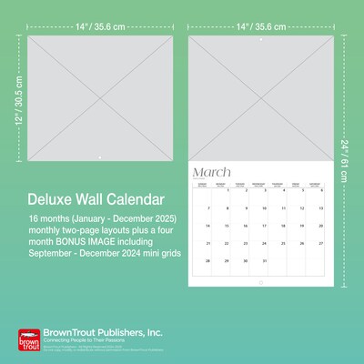 2025 BrownTrout For the Love of Dachshunds 7" x 12" Monthly Deluxe Wall Calendar (9781975473020)