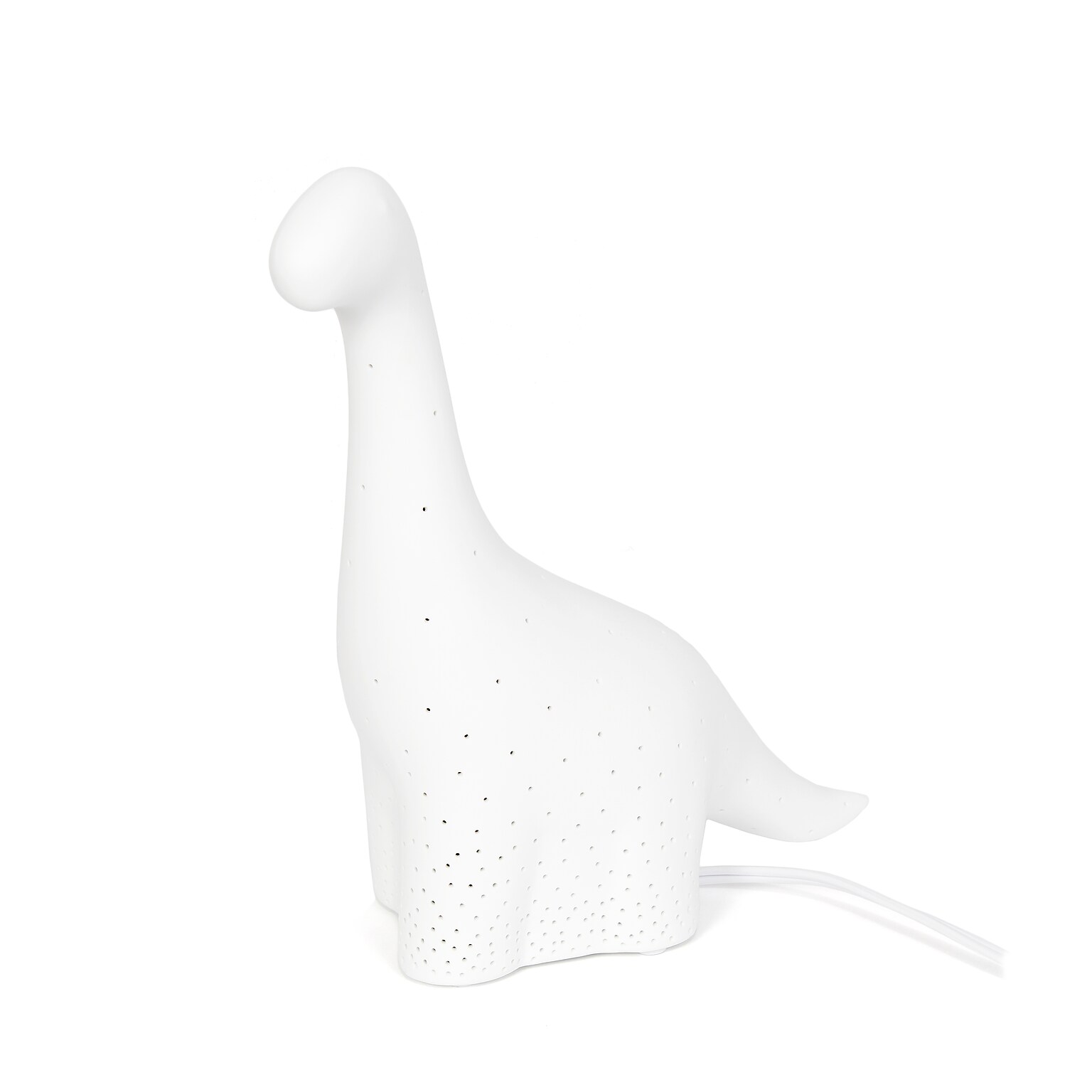 Simple Designs Porcelain Dinosaur Table Lamp (LT2093-WHT)