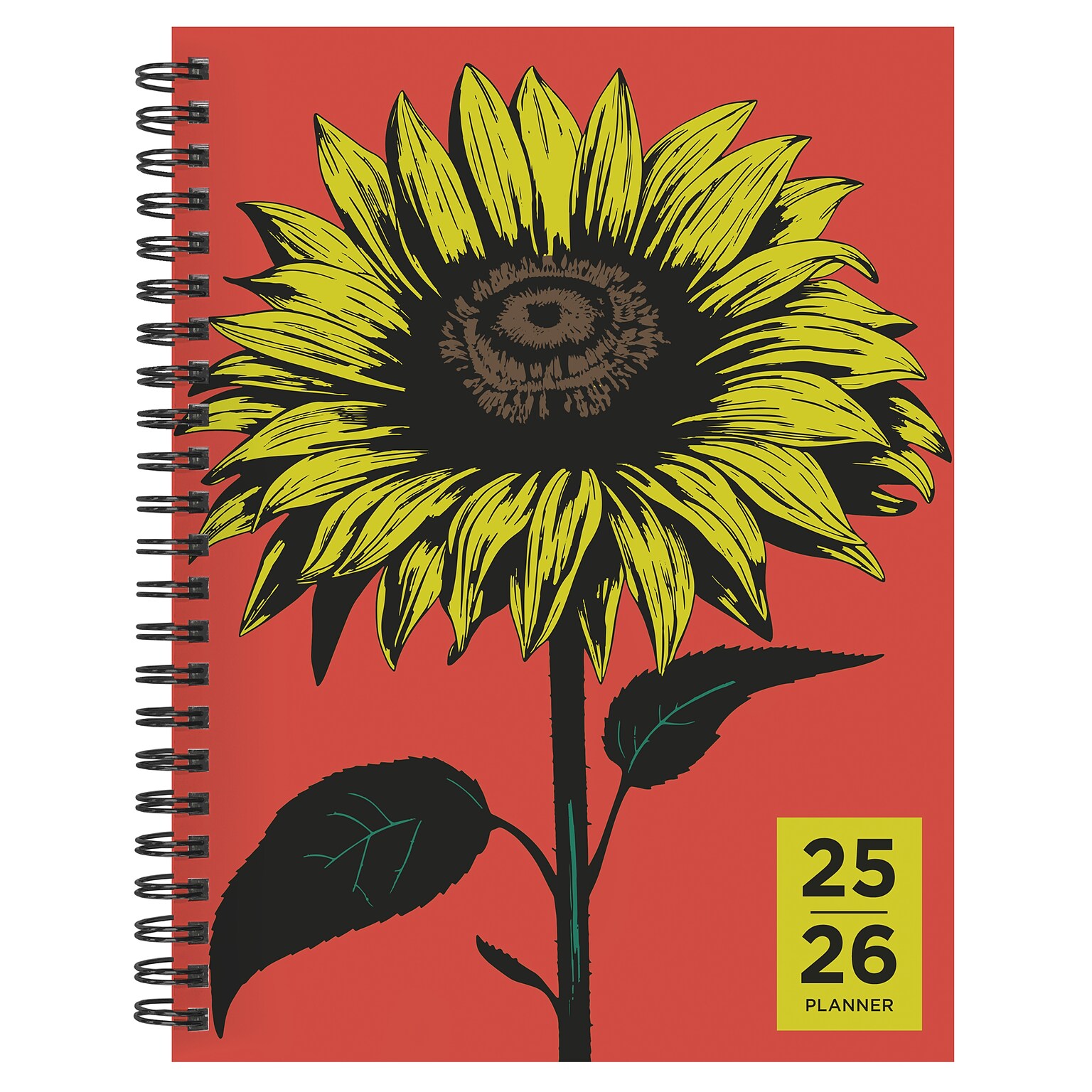 2025-2026 TF Publishing Andys Sunflower 6.5 x 8 Academic Year Weekly & Monthly Planner, Paperboard Cover (AY26-9200)