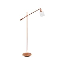 Lalia Home Studio Loft 55.5 Rose Gold Floor Lamp with Cylindrical Shade (LHF-5021-RG)