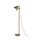 Adesso Bryn 58" Wood/Antique Brass Floor Lamp with Cone Shade (3761-12)