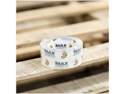 Duck Max Strength Heavy-Duty Packing Tape, 1.88" x 54.6 yds., Clear, 6/Pack (241513)