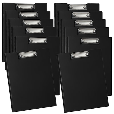 Cosco Clipboard, Letter Size, Black, 12/Pack (076104PK12 )