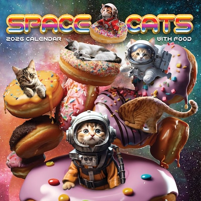 2026 TF Publishing Space Cats 12 x 12 Monthly Wall Calendar (26-1026)