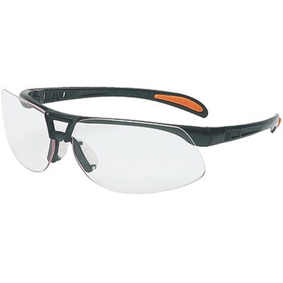 Sperian Protégé™ Safety Glasses; Polycarbonate, Uvextreme AF, Clear, Metallic Black