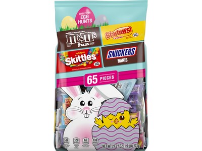 Mars Easter Basket Stuffers Assorted Candy & Chocolate Variety Bag, 27.27 oz., 65/Pieces (467569)