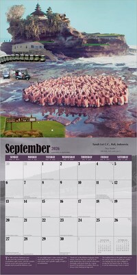 2026 BrownTrout World's Toughest Golf Holes 12" x 12" Monthly Wall Calendar (9798330701902)
