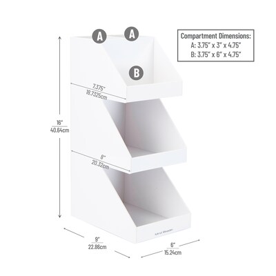 Mind Reader 5-Compartment Acrylic Coffee Organizer, White (3TCORG-WHT)