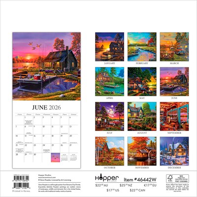 2026 BrownTrout Vintage Country 12 x 12 Monthly Wall Calendar (9781773728742)
