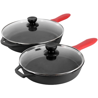 Megachef Cast Iron Skillet Set, Black, 13 Piece/Set (935121259M)