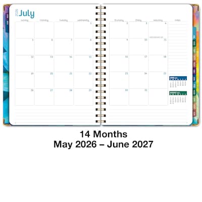 2026-2027 Excello Brands 8.5" x 11" Academic Weekly & Monthly Planner, Paperboard Cover, Rainbow Petals (FSHN-AY26-8511-41)