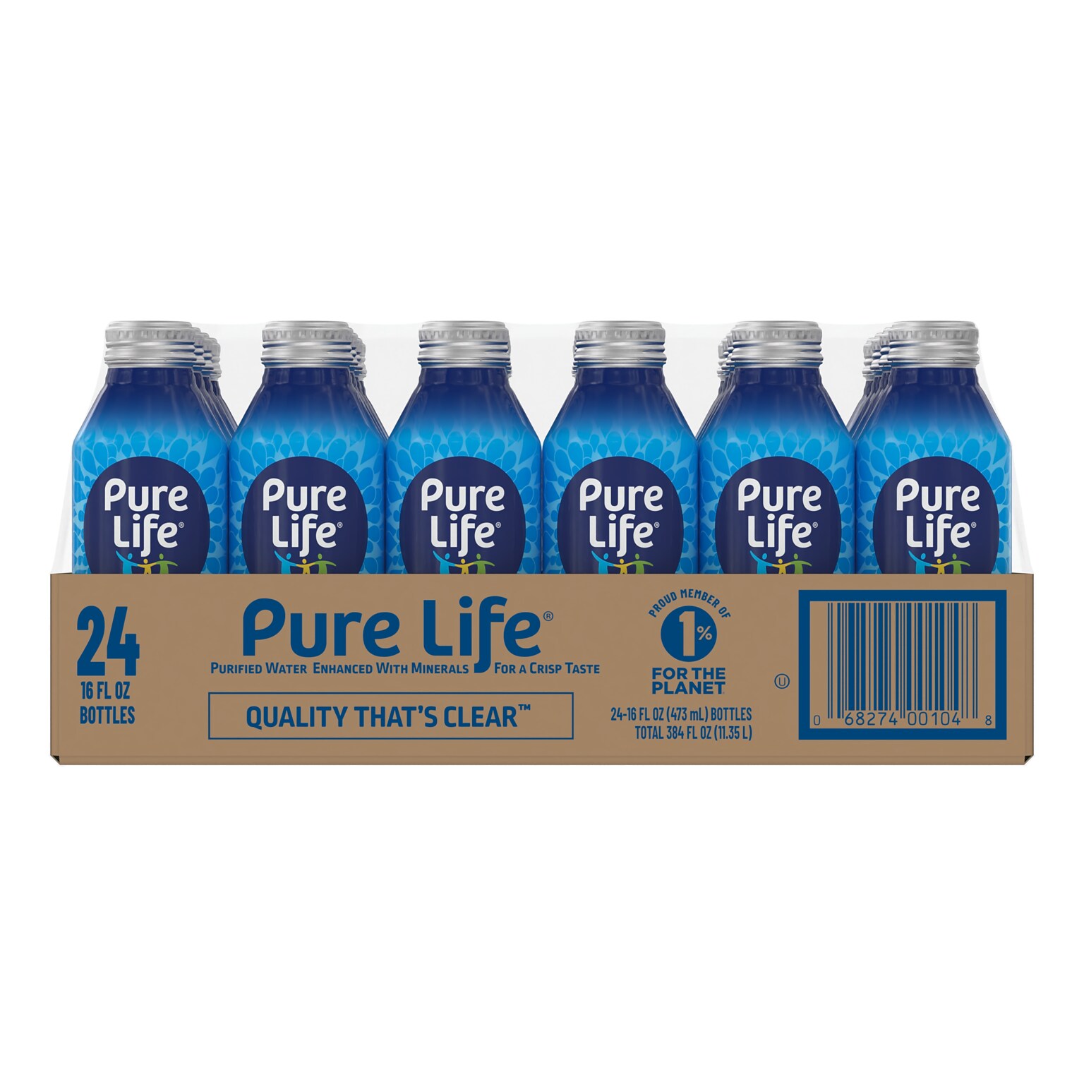 Pure Life Purified Water, 16 oz., 24 Bottles/Carton (PL-19991089)
