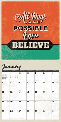 2026 Willow Creek Positive Affirmations 12" x 12" Monthly Wall Calendar (52464)