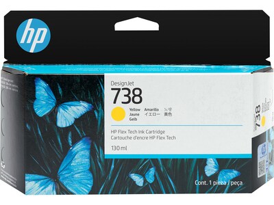 HP 738 Yellow Standard Yield Ink Cartridge (498N7A)