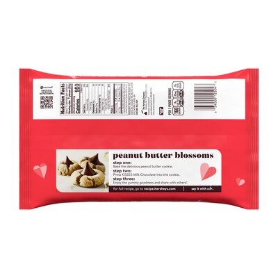 HERSHEYS KISSES Milk Chocolate Valentines Candy Family Bag, 17 oz (HEC12504)