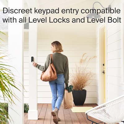 Level Backlit Bluetooth Smart Keypad for Locks with Sharable Key Codes, Black (C-K12U)