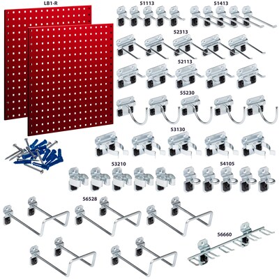 Triton Products LocBoard Pegboards with 46 pc. LocHook Assortment (LB1-RKit)