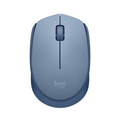 Logitech M170 Wireless Ambidextrous Optical Mouse, Blue/Gray (910-006863)