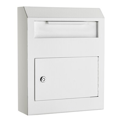 AdirOffice Heavy Duty Secured Safe Drop Box, White (631-07-WHI)